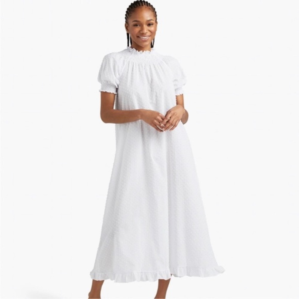 Hill House Caroline White Swiss Dot